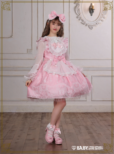 定価31680円Sugar Rose Tea Timeプリントハートジャンパースカート